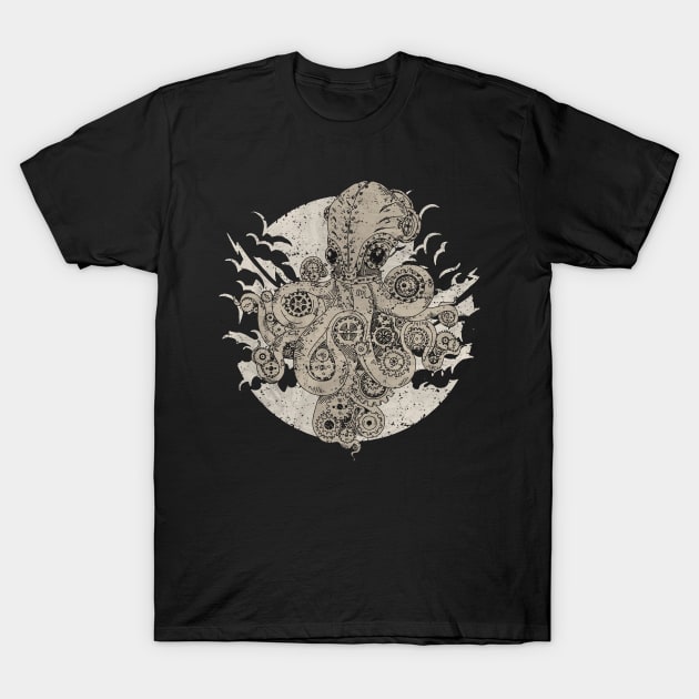 Retro Futurism Steampunk Adventure Octopus 4 T-Shirt by EDDArt